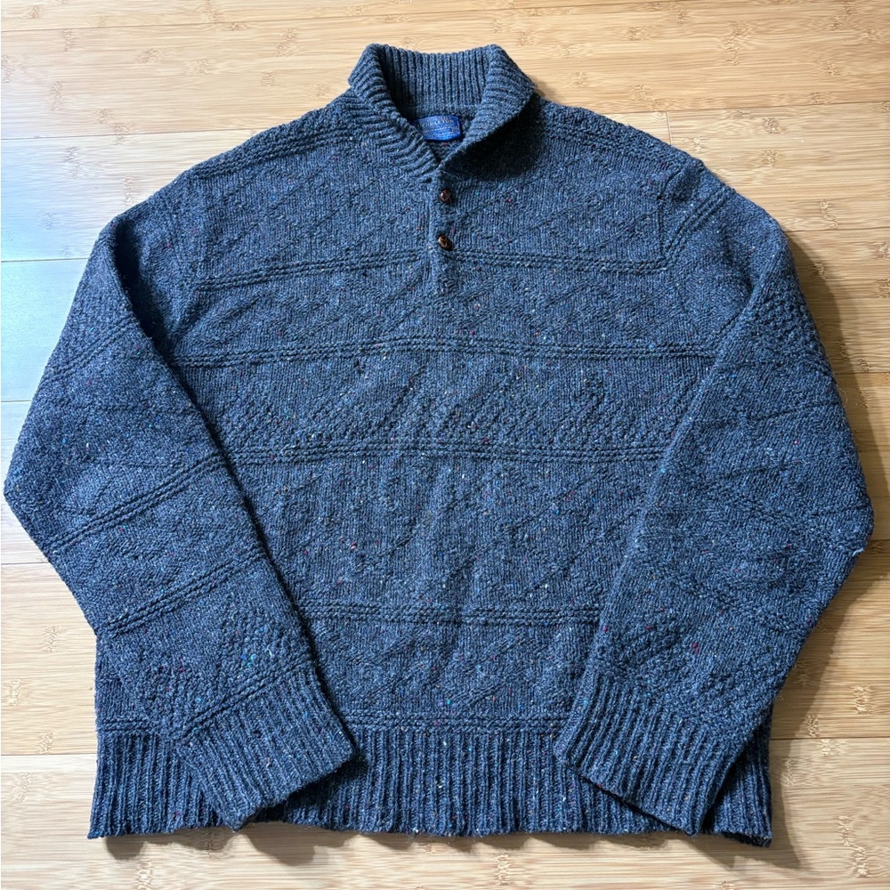 Vintage pendleton virgin wool cardigan 1980s men’s XL
